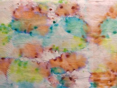 Renkli Su Rengi dokusu. Renkli Tye Dye Drop. Islak Yaratıcı Soyut Leke. Mürekkep Rengi lekesi. Pastel El Doğa. Parlak Arkaplan Pamuk Koku. Mürekkep Dökümünü Yıka Çok Renkli İşaret Efekti.
