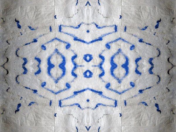 Blauwe Naadloze Mark Grijze Streep Doek Tiedye Geometrische Waterpatroon Natte — Stockfoto