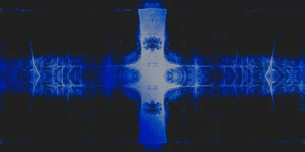Denim Boyalı Sanat Şablonu Gökyüzü Geometrik Döşeme Beyaz Karlı Huysuz — Stok fotoğraf