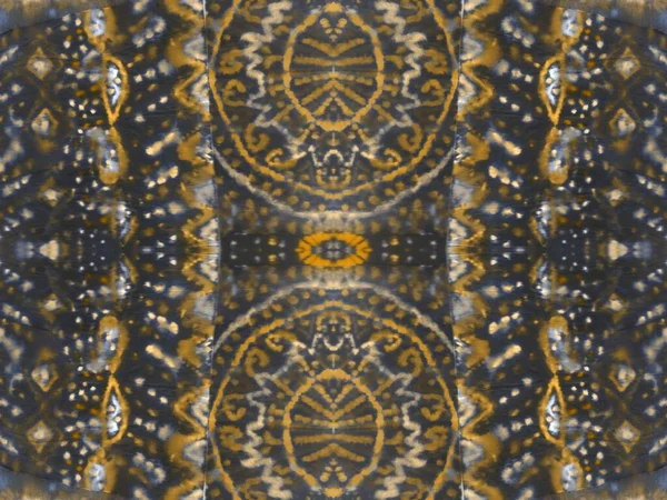 Бесшовное Золото Tie Dye Wash Бесшовный Дизайн Чернильная Нашивка Геометрическая — стоковое фото
