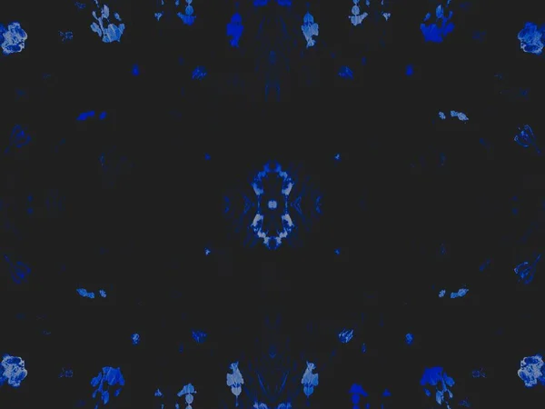 Weiße Krawattenstreifen Stern Geometrische Fliese Nachtfrost Färbte Schmutzige Kunst Blaues — Stockfoto