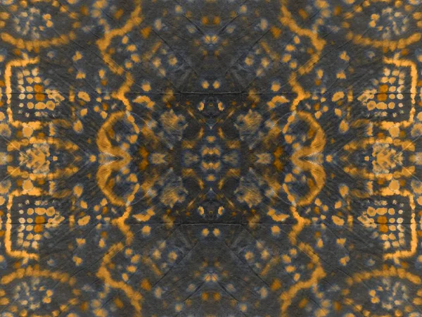 Line Seamless Gold Tie Dye Spot Abstract Sponge Art Color — Stockfoto