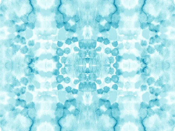 Aqua Dot Pattern Blue Tie Dye Canvas Tinta Abstract Abstract — Fotografia de Stock