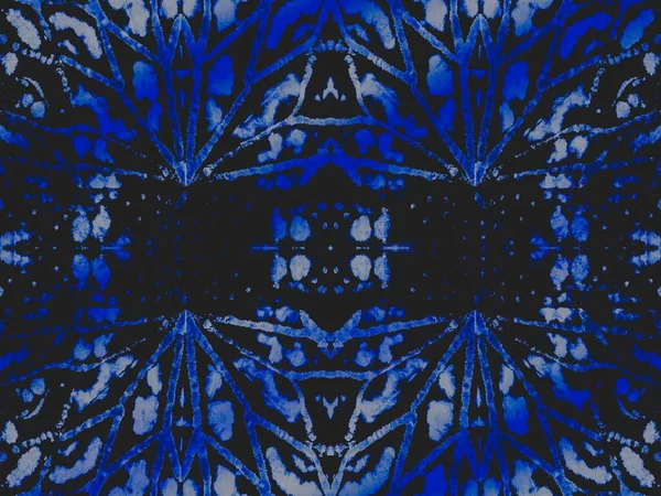Denim Textured Canvas Navy Tribal Naadloos Zwarte Frost Grungy Duisternis — Stockfoto
