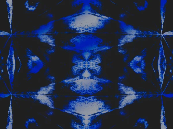 Denim Nyakkendőfesték Minta Tengerészeti Geometrikus Ismétlés Fekete Durva Piszkos Háttér — Stock Fotó