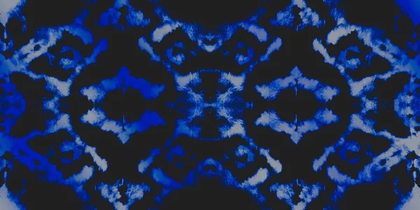 Éjszakai Etnikai Nyakkendő Festék Geometriai Motívum Fehér Hófehér Piszkos Vízfesték — Stock Fotó