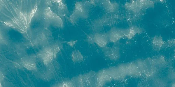 Blå Vattenfärg Azure Dye Vit Tvättakvarell Abstrakt Ocean Paint Flytande — Stockfoto