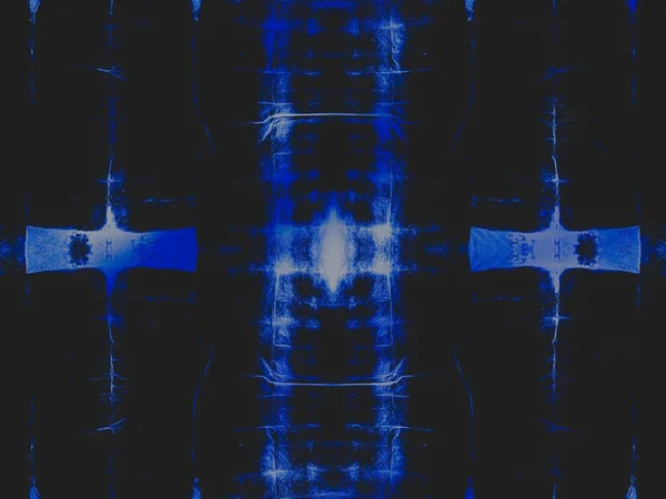 ホワイト ウォッシュ 青色の繰り返しモチーフ 黒雪効果グランジ スカイアブストラクトアクエラレル フロスト ネイチャー アートは死んだ インディゴインクモチーフ 古いスタイリッシュな自然 — ストック写真