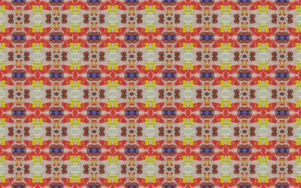 Moroccan Geometric Flower Floor Floral Pattern Boho Colored Pakistan Ethnic — Stockfoto