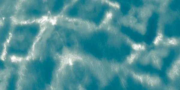 Acqua Blu Del Mare Colorante Liquido Acquerello Bianco Della Marina — Foto Stock