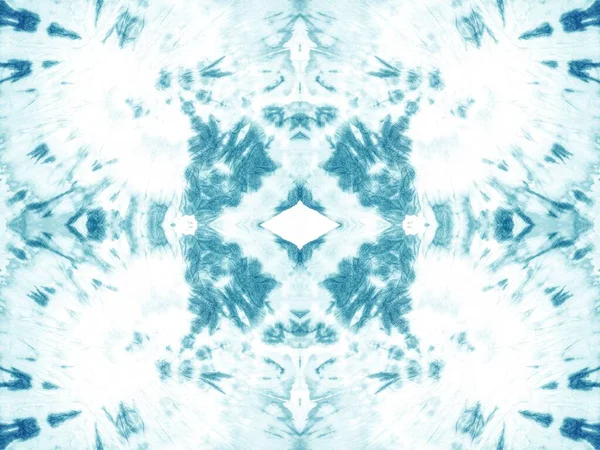 Art Turquoise Shibori Drop Tie Dye Wash Abstract Smudge Modern — Stock Photo, Image