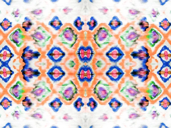 Bind Dye Line Naadloos Doek Kunst Geometrische Regenboog Drop Creatieve — Stockfoto