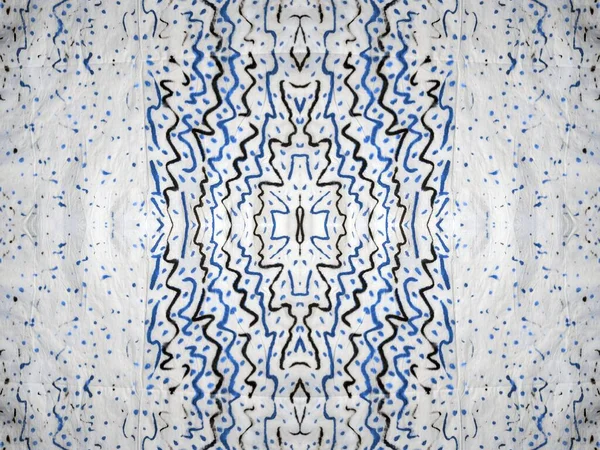 蓝色摘要标记 Ink Watercolour Shibori Blob 波希米亚族的水模式 水墨污迹 条纹灰无缝隙海绵 洗净领带染料效果 艺术创意无缝隙 — 图库照片