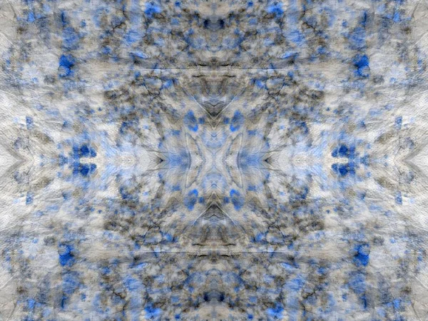 Gray Seamless Mark Tie Dye Blue Repetição Abstrata Tinta Geométrica — Fotografia de Stock