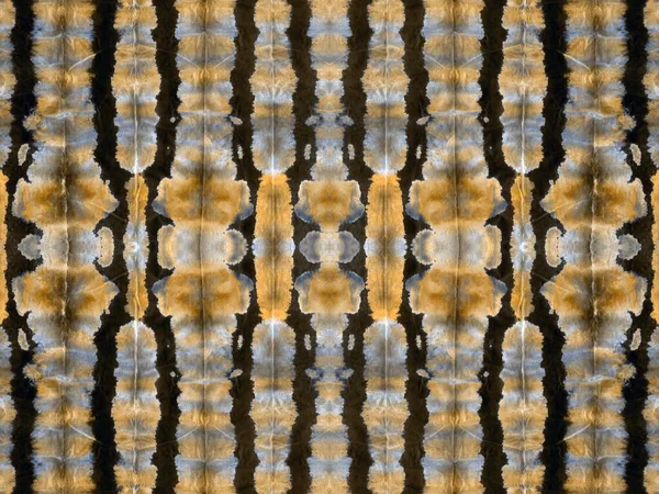 Spot Seamless Gold Ink Black Brush Tie Dye Spot Abstract — Stock Photo, Image