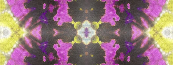 Tiedye Bohemian Water Pattern Cravatta Colorante Boho Abstract Flower Lavare — Foto Stock