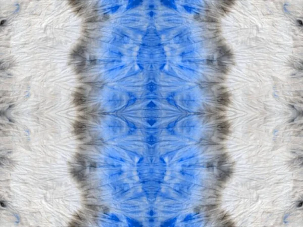 Blue Seamless Mark Pincel Preto Tinta Mancha Abstrata Colorida Molhada — Fotografia de Stock