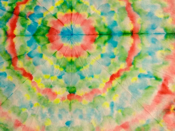 Bind Dye Swirl Vast Bind Dye Vast Rond Kleurrijke Vrede — Stockfoto