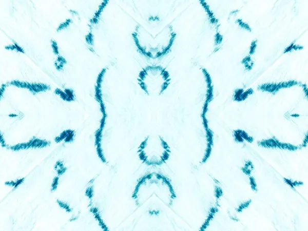 Geo Blue Color Acrylic Blot Dot Stripe Brush Liquid Bohemian — Stock Photo, Image