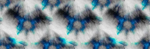 Blue Tie Dye Seamless Dye Gray Wash Blot Dirty Dyed — 图库照片