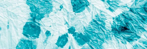 Modrý Papírový Led Špinavé Lesklé Plátno Blue Tiedye Abstract Print — Stock fotografie