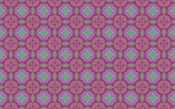 Watercolor Geometric Batik Floor Morocco Quatrefoil Design Ethnic Pattern Boho — Stockfoto