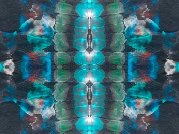 Творческая Абстракция Мокрый Многоцветный Shibori Mark Старая Кисть Ретро Цветовая — стоковое фото