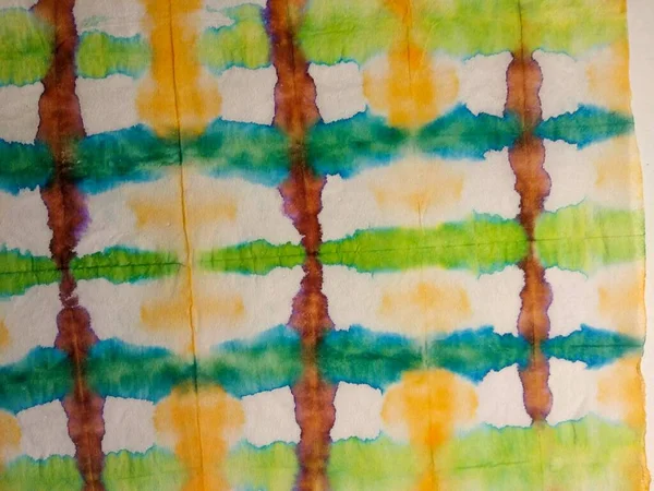 Tie Dye Line Gradient Aquarelle Shibori Dip Pattern Ligne Rayures — Photo