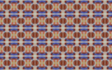 American Geometric Batik Print. Vintage Floral Boho Texture. Spanish Quatrefoil Design. Ethnic Flower Tile. Colored Abstract Mosaic Ikat. Tribal Geometric Pattern Boho. Colored Floral Floor.