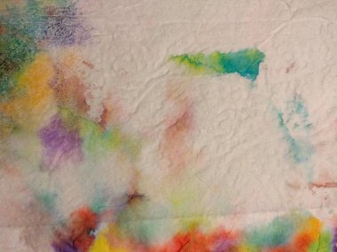 Soyut Su Rengi dokusu. Renkli Shibori Drop. Sanat Yaratıcı Renkli Leke. Mürekkep Su Şekli. Pastel El Vuruşu. Çok renkli Mark Canvas 'ı yıka. Mürekkep Sıçratma Parlak Arkaplan Kağıt Kavramını Yıka.