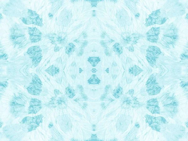 아쿠아 잉크로 Teal Abstract Mark 티에예 발달하였다 의아름다운 Tie Dye — 스톡 사진