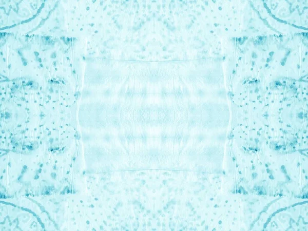 Aqua Tie Dye Επανάληψη Υγρή Υφή Μποέμ Υφάσματος Μελάνι Μπλε — Φωτογραφία Αρχείου