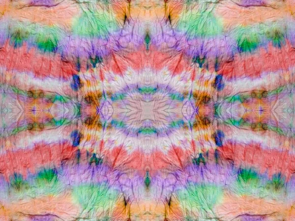 Wet Multi Color Rainbow Spot Wash Ink Pattern Tie Dye — Fotografia de Stock