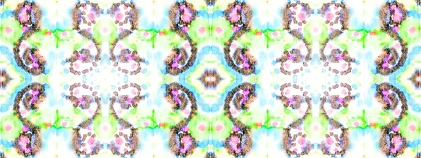 染料ラインシームレス花を結びます ウェット幾何学的なタイダイブロット ポルカ ボヘミア ポルカ スプロッチ 線ドットテクスチャ 地理グラデーションシームレスな分割 略称はマーク インクの色の形 — ストック写真