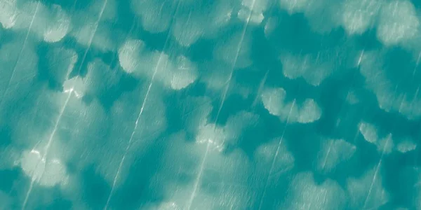 蓝色的领带染料 摘要辛尼涂料 闪耀的自然 海洋自然 蓝海背景 Turquise Bright Brush 绿海水彩画 水的模式 — 图库照片