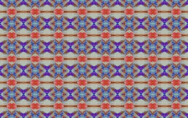 Pakistan Geometric Pattern Floor Tribal Mosaic Boho Design Colored Ethnic — Zdjęcie stockowe