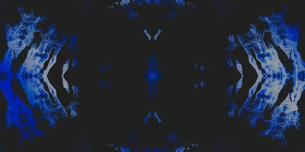 Denim Tie Dye Textuur Blauwe Siertegel Nachtvlek Geverfd Vuil Kunst — Stockfoto