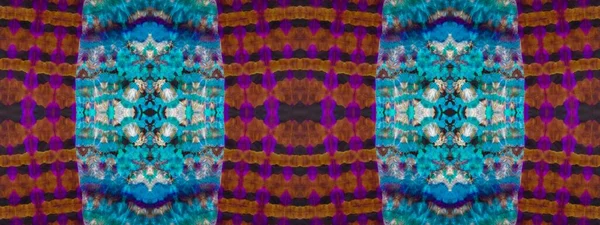 Moderne Geometrische Streifentextur Krawattenfärbemittel Waschen Wet Multi Color Rainbow Blot — Stockfoto
