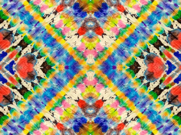 Lavar Tie Dye Canvas Brillante Salpicadura Geométrica Color Tie Dye — Foto de Stock