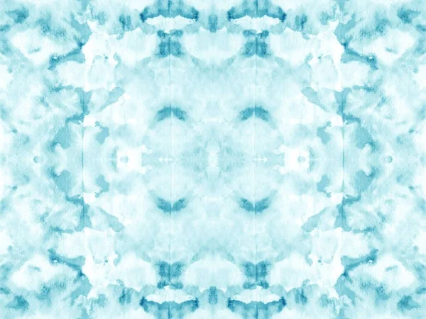 Geo Aquamarine Tie Dye Blot Padrão Ponto Azul Textura Tarja — Fotografia de Stock