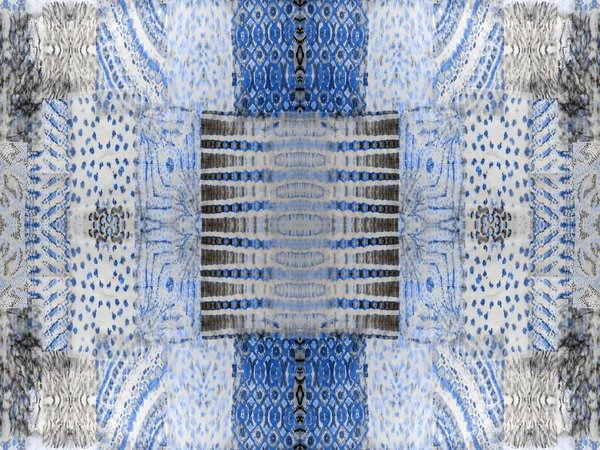 Blauwe Abstracte Vlek Art Water Patch Bind Dye Gray Naadloos — Stockfoto