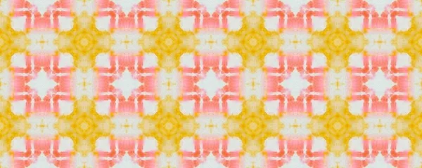 American Geometric Flower Floor Cor Aquarelle Mosaic Ikat Imprimir Padrão — Fotografia de Stock