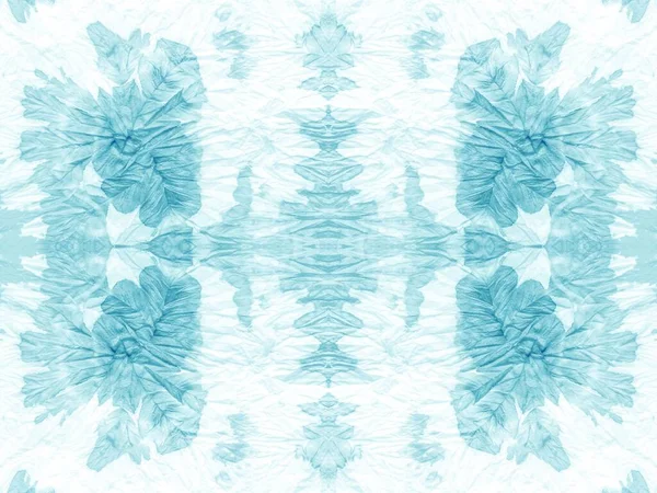 Blue Tie Dye Wiederholen Aqua Abstract Spot Tusche Light Pinsel — Stockfoto