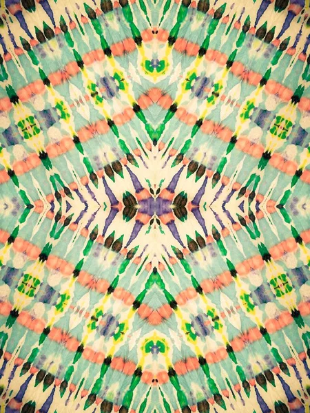 Ornatális Kaleidoszkóp Csempe Pasztell Akvarell Festék Törzsi Modern Festészet Ecset — Stock Fotó