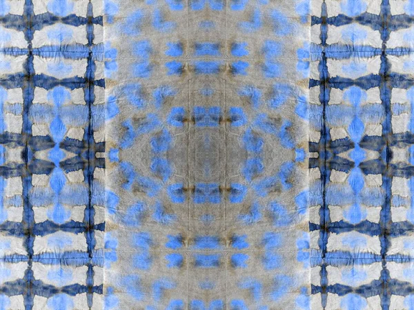 Tvätta Bläckmönstret Grå Abstrakt Fläck Blue Tie Dye Canvas Geo — Stockfoto