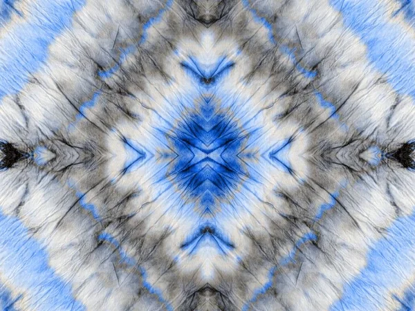Gray Seamless Spot Blue Tie Dye Effect Tela Astratta Blu — Foto Stock