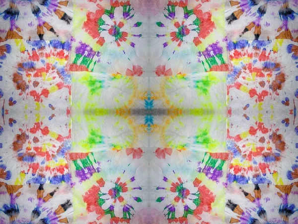 Wash Tie Dye Effect Geo Rainbow Abstracte Vlek Het Inktpatroon — Stockfoto