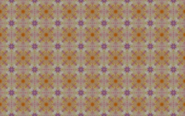 American Geometric Flower Tile Arabic Seamless Design Ornate Rustic Geo — 图库照片