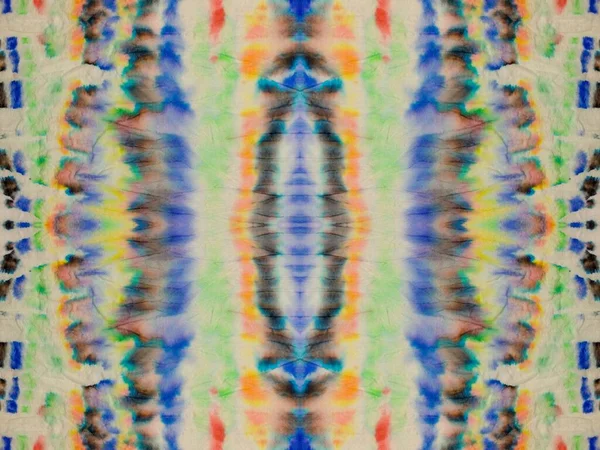 Tie Dye Hand Abstract Sponge Bright Bohemian Stripe Pattern Wash — Stock fotografie