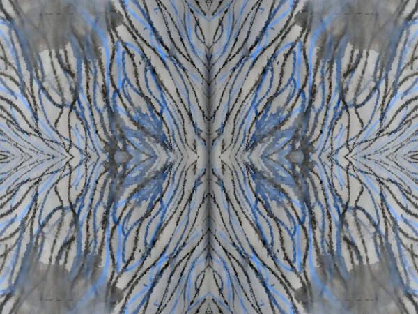 Gray Seamless Spot Blue Stripe Repeat Ink Geometric Tie Die — Φωτογραφία Αρχείου